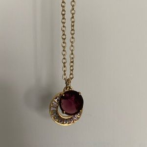 Coach necklace. Dark Purple stone.
